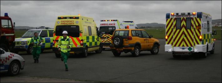 Hogg Crew taking part in the 2007 IOM AirPort Major Incident Exercise