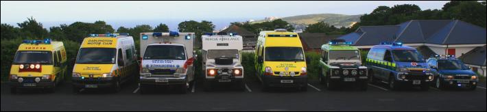 Various Rescue vehicles that came over to the Island for Rally IOM 2007 - Click on Picture for large version
